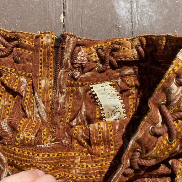 Free People Romantics Patola Ikat Lattice Shorts - Picture 7 of 8